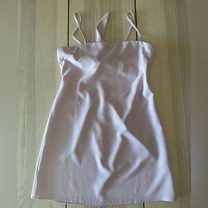 Princess Polly Light pink fit & flare open back summer Barbie mini dress - Sz 10